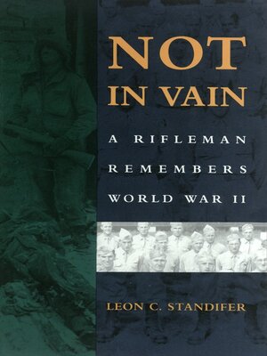 cover image of Not in Vain